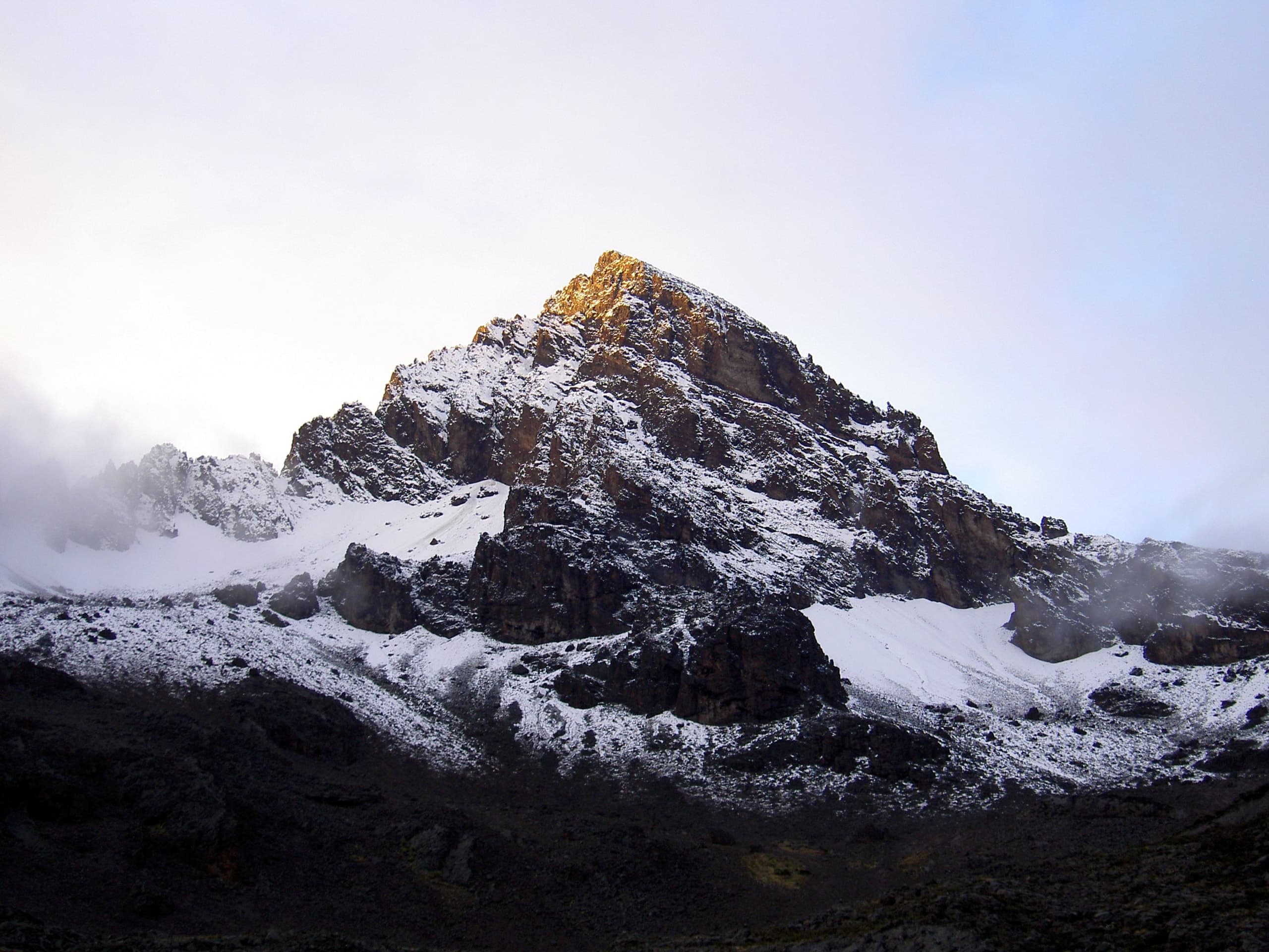 The jagged peak of Mawenzi on Mount Kilimanjaro